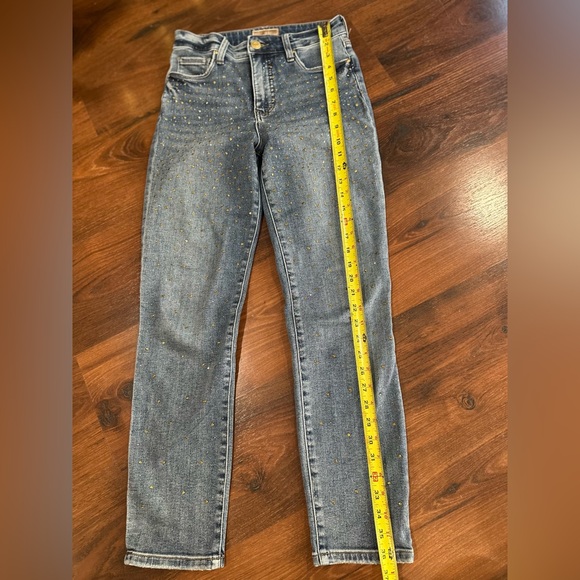 KUT from the Kloth Reese Fab Ab Rhinestone
High Waist Ankle Slim Straight Jeans - Picture 10 of 11